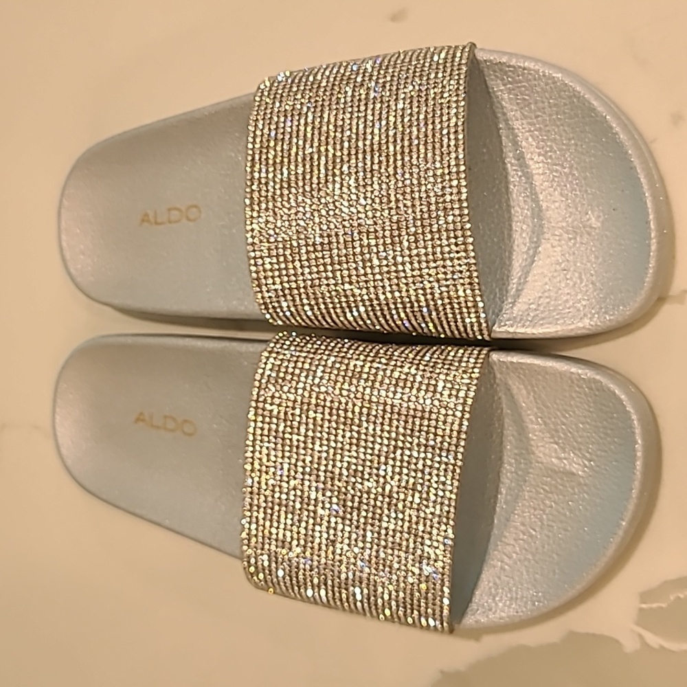 Aldo silver slides